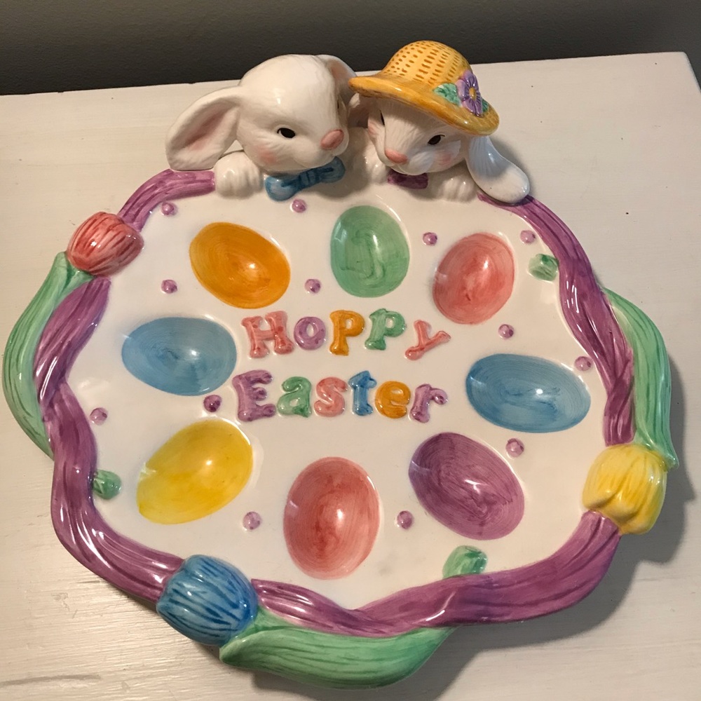 Easter Deviled Egg Platter Plate